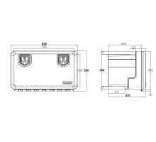 Plastic toolbox, from 410 to 1030 mm, from 29 l - 190 l, WELVET (1)