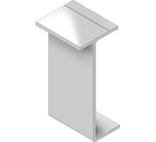 Subframe profile T, 200 mm, aluminium