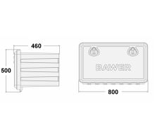 Plastic toolbox, from 400 to 1000 mm, from 25 liters to 107 liters, WITHOUT BAWER logo, E0 (2)