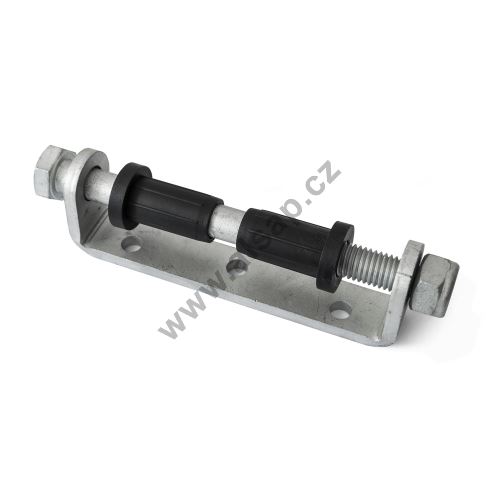 Hinge support for riveting DELTA MKS, hinge+bolt+nut+2×bushes+3×rivets 6.5 stainless steel