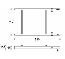 Ocelový rám pro výsuvné schůdky 1210/2065 mm, žárový zinek (1)