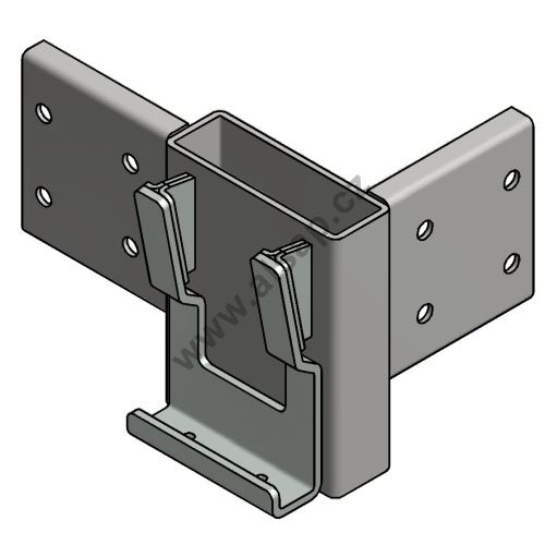 Corner joint ZP, 120/4/40, hot-dip galvanized, pocket K20