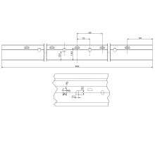Frame floor profile QST 152 x 27 mm, with holes, steel 4 mm, 6500 / 7300 mm, DEKRA (2)