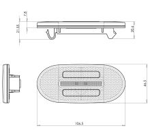 LED Side Position Light Orange, W195, 46,5x106,5 mm (6)