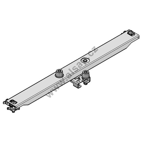 Exchangeable superstructure beam 200x100 with holes, with brackets with rollers