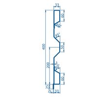 Steel side plate HVAKkT 400/2 mm (2)