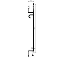 Middle dropside profile 200mm for step, (aluminium/anodised)