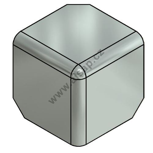 Cabinet corner cover 90mm - for profile 65 / 80, R10