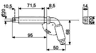 Kolík zajišťovací o 60mm, typ 1, serie 3000