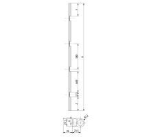 Continuous door hinge profile 4 hinges, 2800 mm, anodised (1)