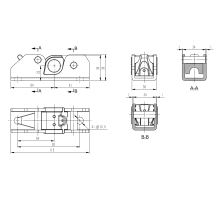 Rear doors lock for o18 mm, ITBC, Geomet coating (4)