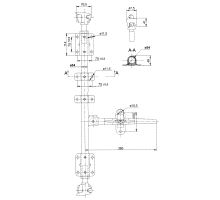 External container latch/lock - o34 mm, with handle, zinc (1)