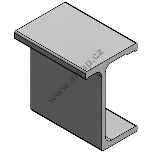 Subframe profile T, 108 mm, reinforced HD (heavy-duty), aluminium