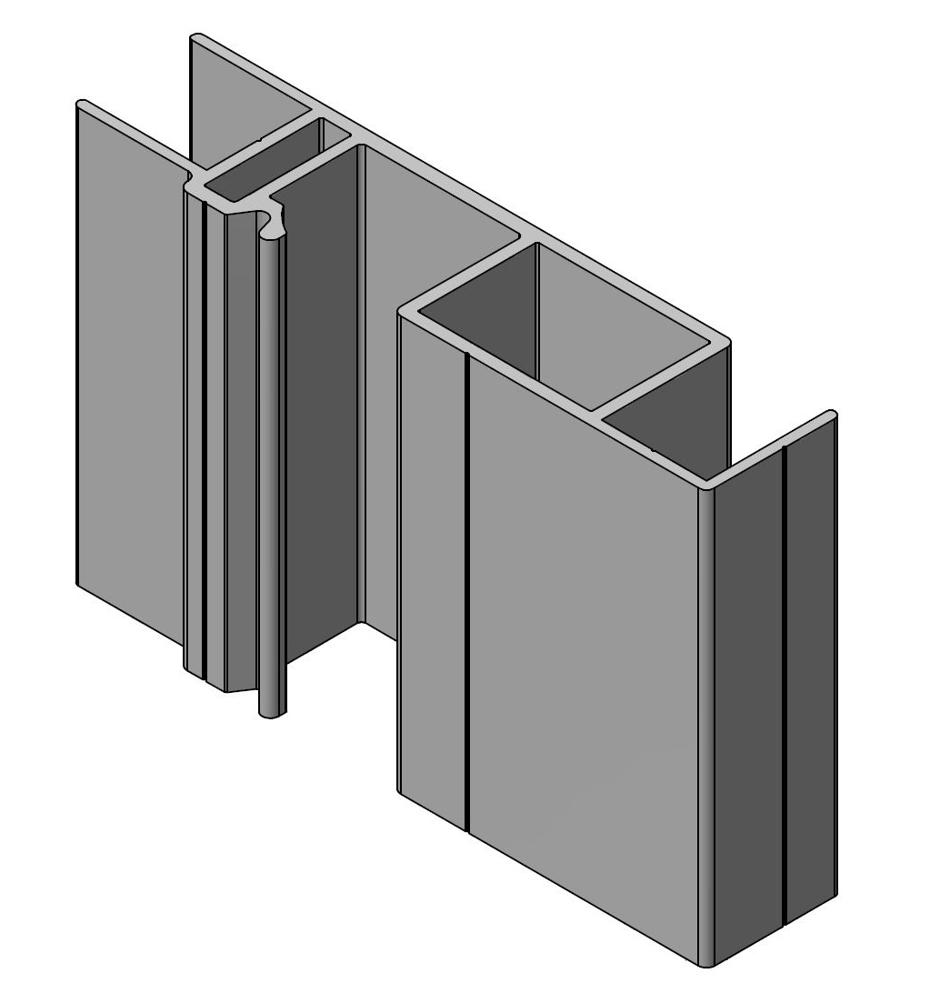 Profil sloupku cs-5 100/158 x 35 mm, elox