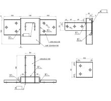 Side connector CS12, CS/90, 108 mm, 120/4/40, RAL9006 without pocket