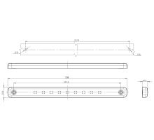 Interior LED lighting 8/12 LED Osram, 12/24V, white, 238 x 21 x 10 mm (6)