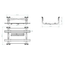 Trailer spare holder Schmitz, basket, with frame mounts + 2x wheel holder, 1500x1271mm, ga (1)