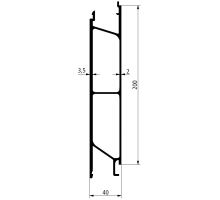 Middle profile for tipper dropside 200x40 mm (1)