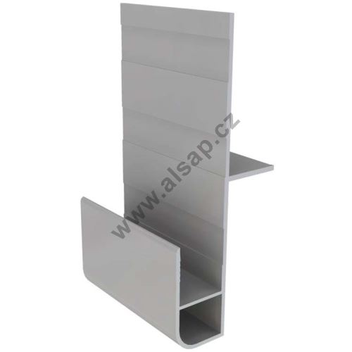 Frame floor profile of the box BS5 with 30 mm panel, Anodised