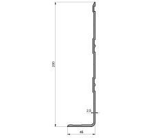 Kick protection profile L 200x45mm, thickness 3mm - anodised (1)