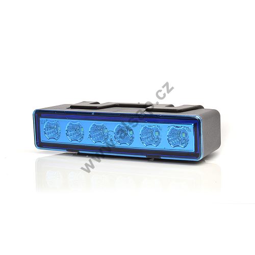 LED predator / warning light blue, blue cover, 7 modes, W117, 3m cable