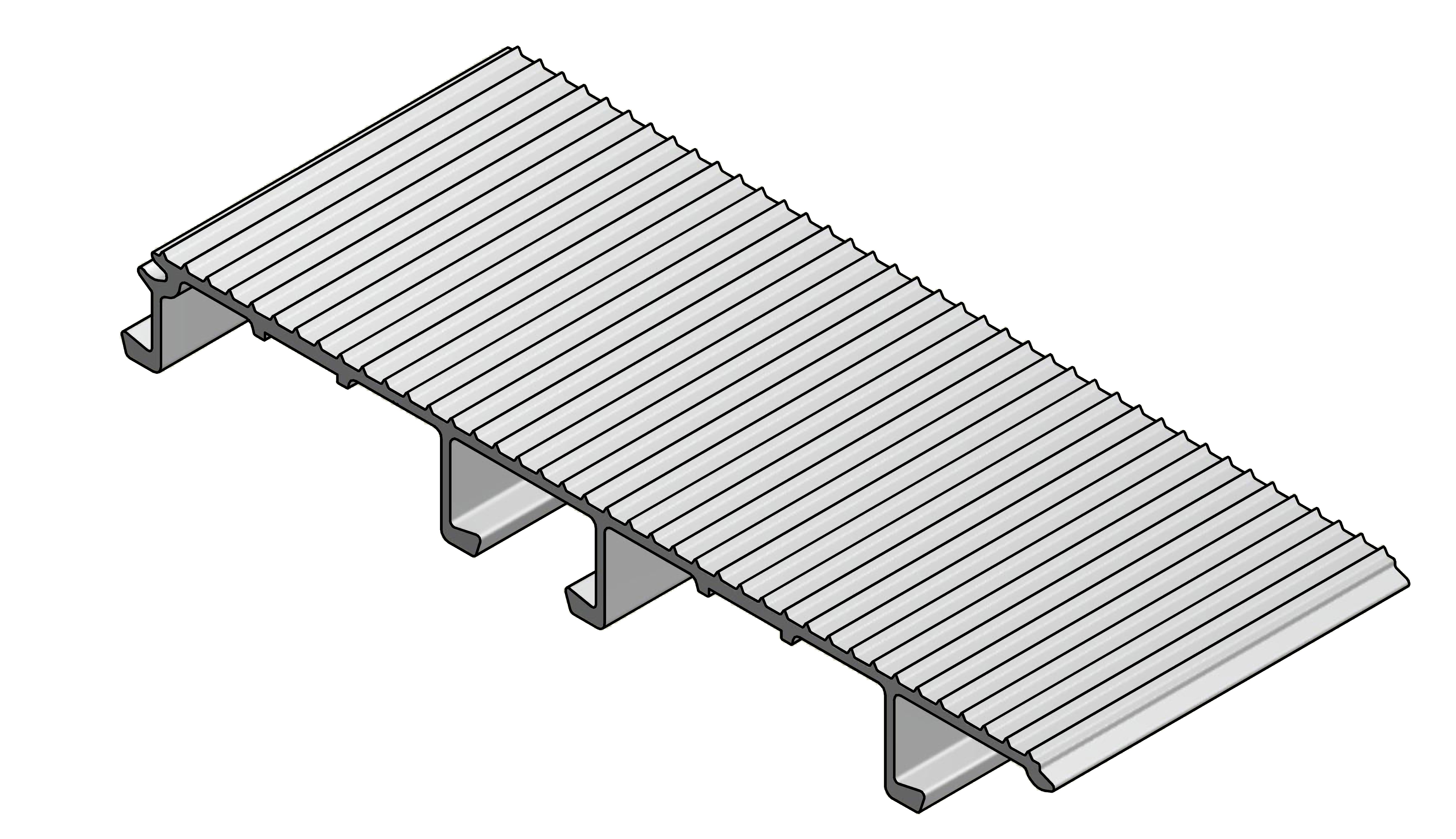 Profil podlahy 30x250mm otevřený, al