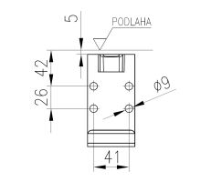 Complete, sliding side column, CS5 l=2650, for arrow profiles, without side and milling, a (1)