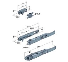 Rear doors lock type 2, for O18 mm, hot-dip galvanised (1)