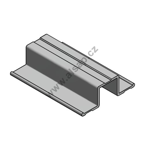 Profile omega 74 x 25mm, aluminum