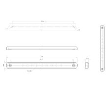 LED position light, W97.4 238x21x10 mm / White, Amber, Red