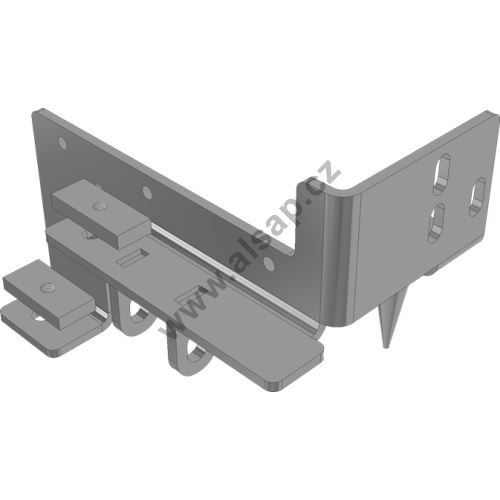 Mounting/connection kit CS L Mega + pillar CS18, front-right, for second driving position