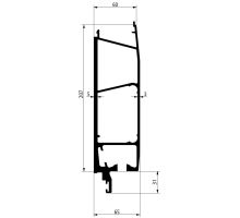 Bottom profile for tipper dropside 207x60/65 mm, for sealing (1)