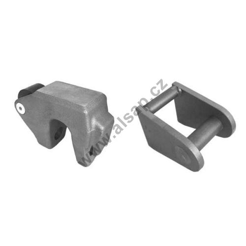 Set of cap + bearing fork 85x115x61mm with damping for pin 25/22, type 8000 (886)