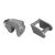 Set of cap + bearing fork 85x115x61mm with damping for pin 25/22, type 8000