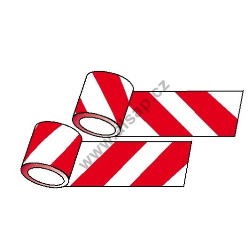Self-adhesive red/white reflective tape Class 1 - 50/100 mm x 20 m