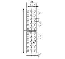 Key hole plate CTD III, 3 x 118 x 2500 mm, galvanized (1)