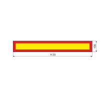 Rear reflective marking board - trailer large, 1130 x 196 x 1 mm, aluminium (1)