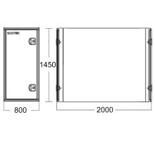 Tool box behind the cabin, aluminum, 600x1450x2000mm, white powder coating, stainless lock (11)