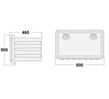 Plastic toolbox, FAST PLEX BAWER, from 500 to 1000 mm, optional accessories (1)