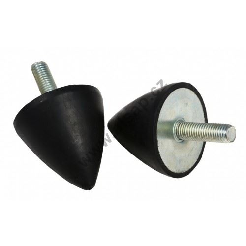Rubber cone stopper 30x26 mm with M8 screw