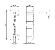 End cap for underrun protection with crossbar for TL1210XX - straight (plastic) (1)