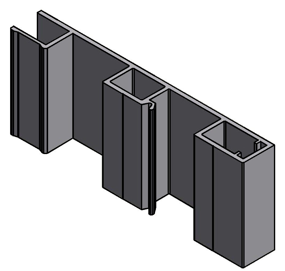 Sloupek cs zadní 257 mm, 2500 mm - al