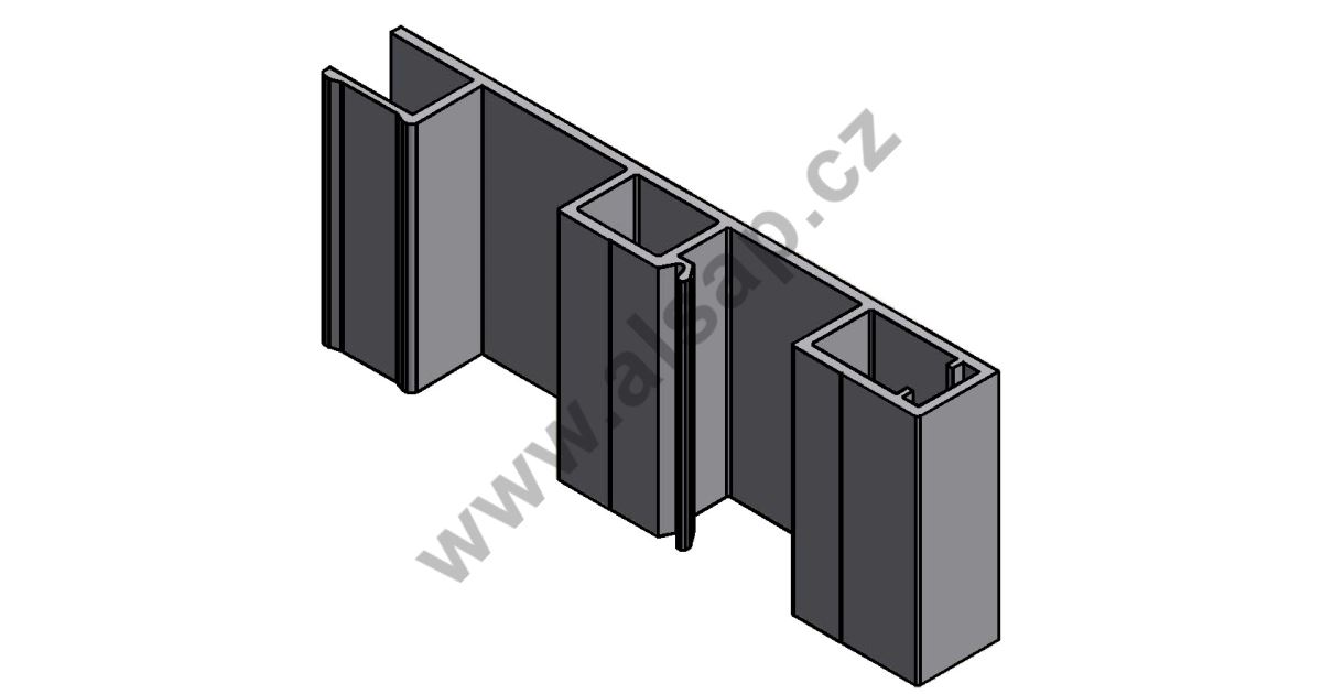 Rear CS post 257 mm, 3200 mm - AL- ALSAP