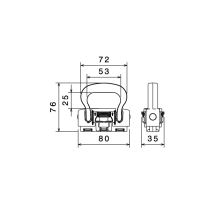 AirLine Lashing Ring for AirLine KERL, Ring 25 × 40 mm, 2000 daN, EN 12640, Zinc Plated / (1)