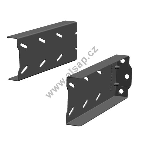 Horizontal toolbox brackets, from 340 - 520 mm, black painted (2)