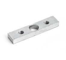 Threaded plate for hinge H955, 75x16x8 mm- 2x M8