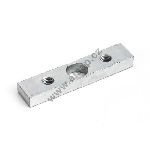 Threaded plate for hinge H955, 75x16x8 mm- 2x M8 (1)