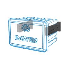 Horizontal toolbox brackets, from 320 - 520 mm, plastic (2)