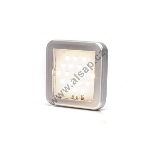Internal LED lighting, clear/milk glass, 12/24V, 55x55x8 mm