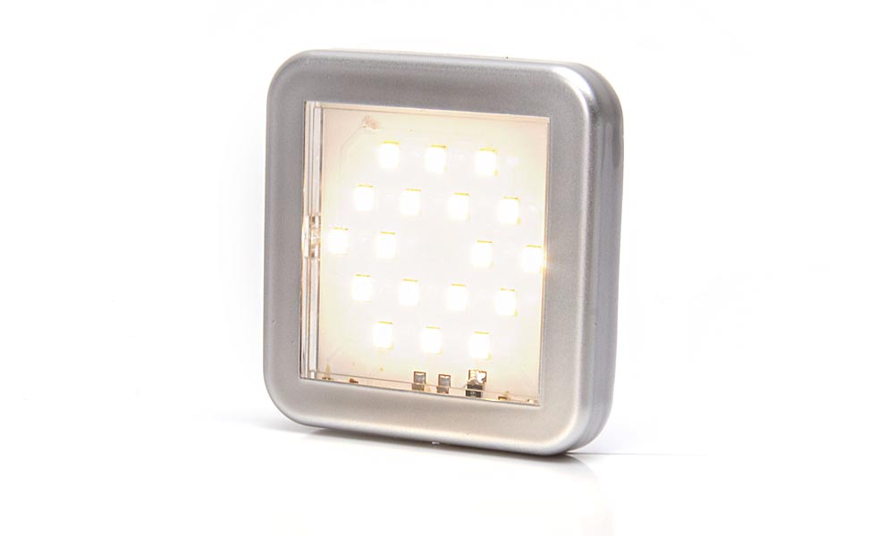 Vnitřní led osvětlení, čiré sklo, lw11, 12v, 55x55x8 mm, 148 lm